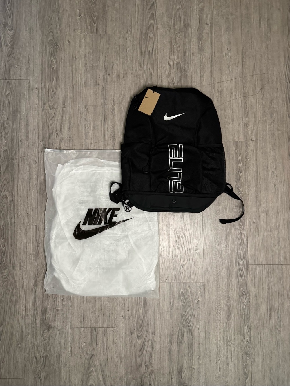 Nike Black 'Elite' Men's Backpack with White Logo